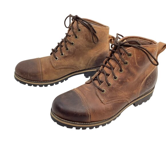 Timberland Earthkeepers Captoe Leather Boots Anti Fatigue Mens 8.5 Brown main image 9